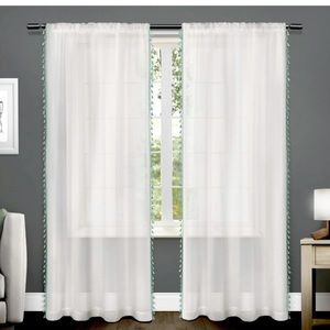 Sheer tassel curtain panels (2).